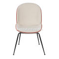 Nowe fotela do jadalni Białe skórzane krzesło chrząszczowe